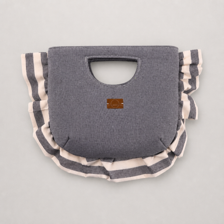 RUFFLE TOTE AZUL