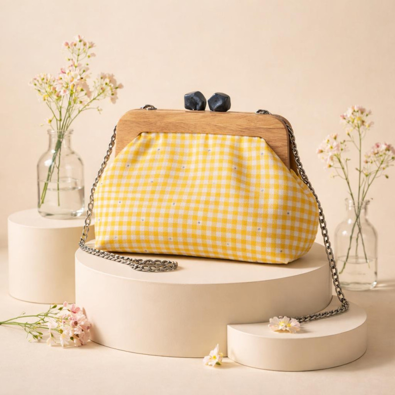 Clutch Vichy Miel